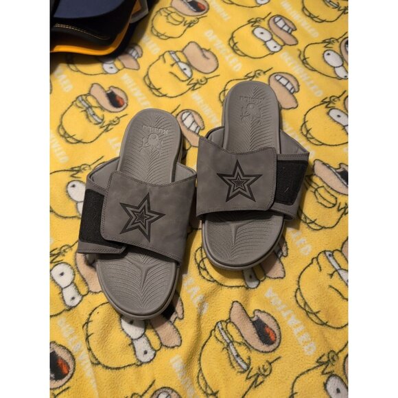 KuaiLu Men's Grey Orthotic Slide Sandals Arch Support Athletic Sandals Size 14 - Picture 1 of 9